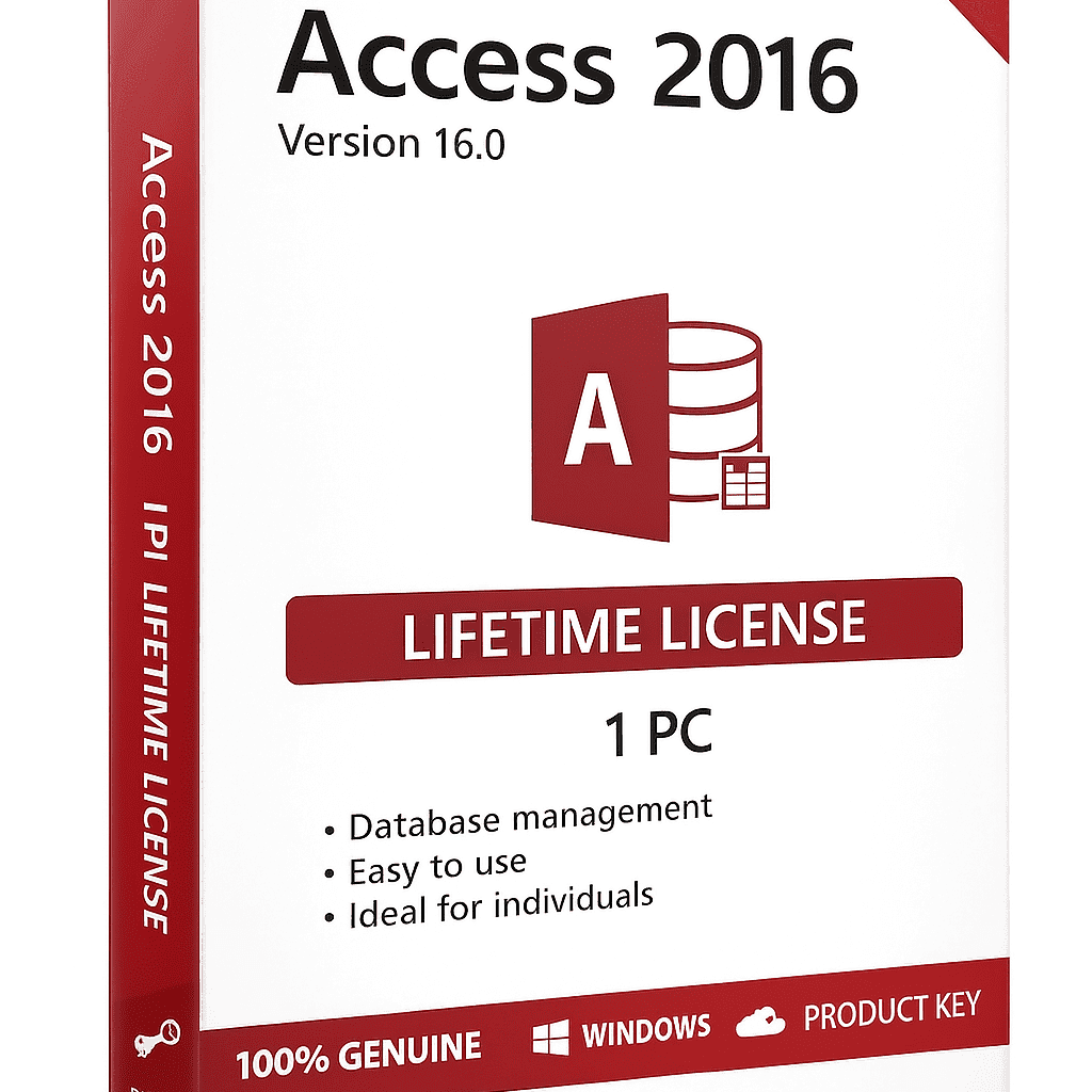 Access 2016 - Lifetime Activation License Key for 1 PC