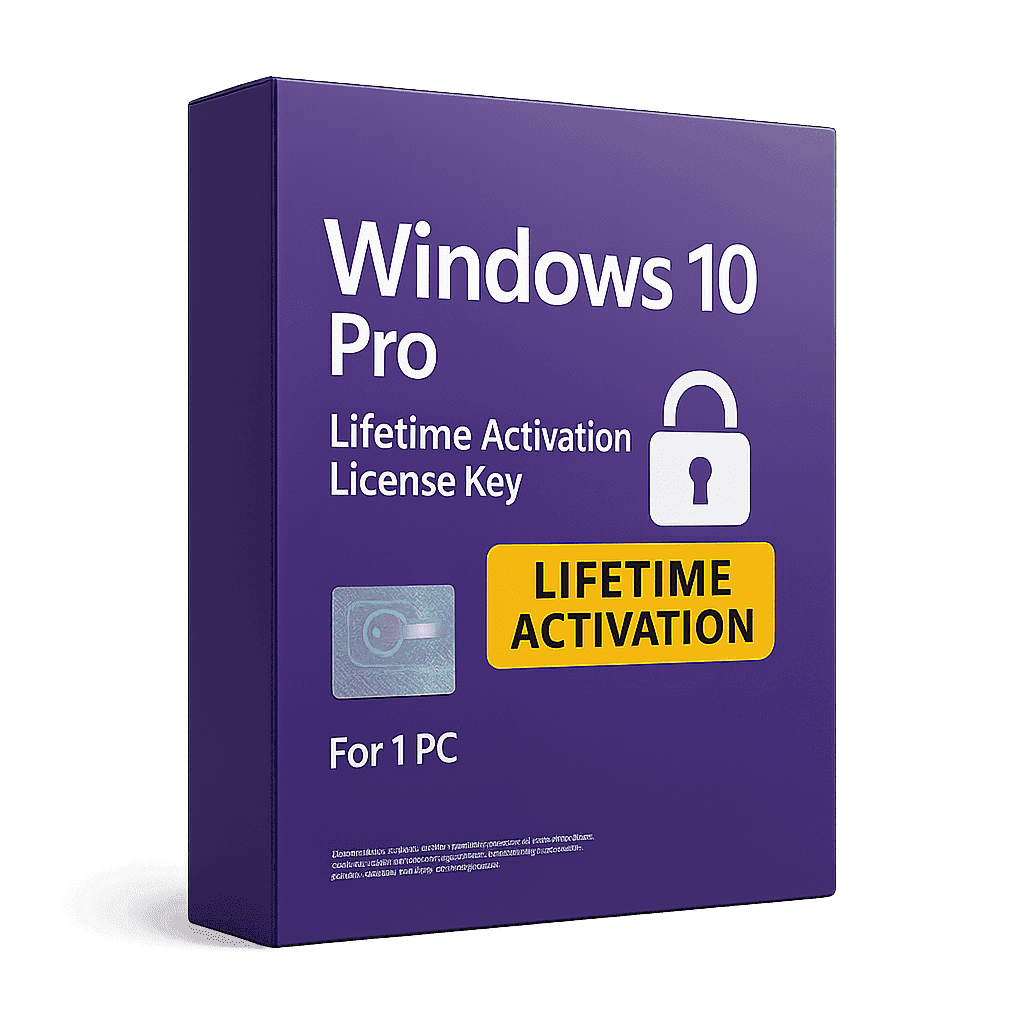 Windows 10 Pro - Lifetime Activation License Key for 1 PC