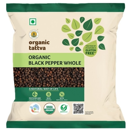 Chic N Pert Dried Whole Spices OT Organic Black Pepper Seeds - 100 g