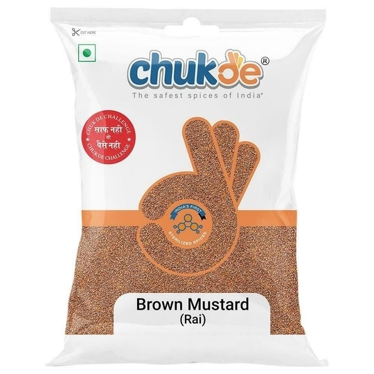 Chukde Dried Whole Spices Rai / Brown Mustard Seeds / Brassica Juncea / Khardal - 100 g