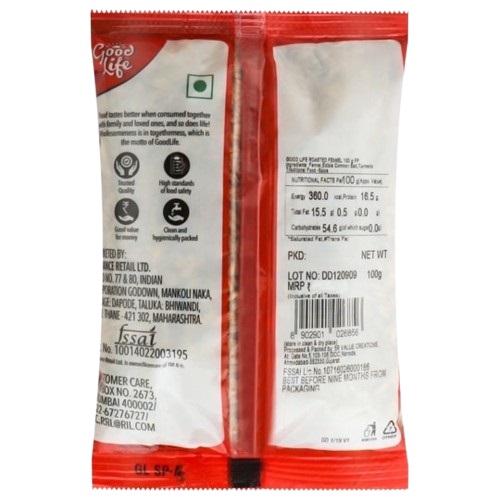 Good Life Dried Whole Spices Fennel / Saunf Roasted - 100 g