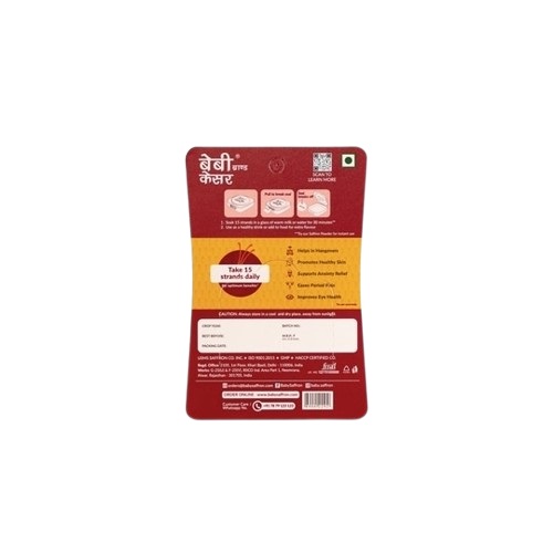 Baby Dried Whole Spices Saffron / Safran / Kesar Threads - 0.5 g