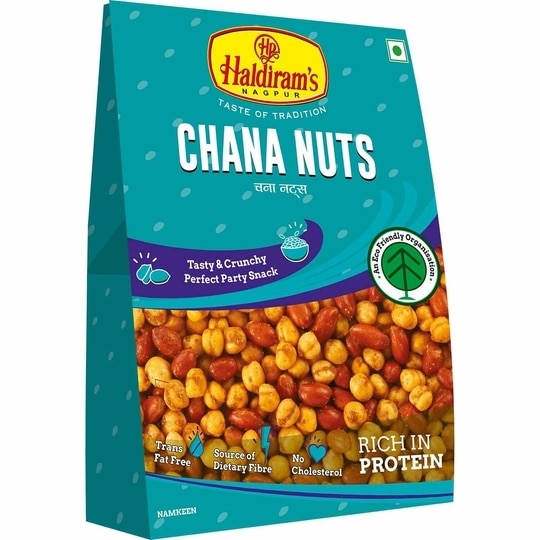 Haldiram Chana Nuts / Roasted Gram / Roasted Crunchy & Crispy Chickpeas Snack - 200 g