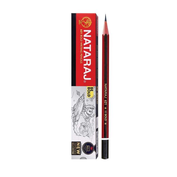 Nataraj 621 HB Be Bold Pencils / Wooden Graphite Pencils / Qalam Rasas - Pack of 10 Pieces