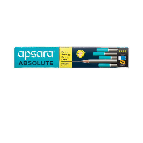 Apsara Absolute Extra Dark Premium Pencils / Wooden Graphite Pencils / Qalam Rasas - Pack of 10 Pieces