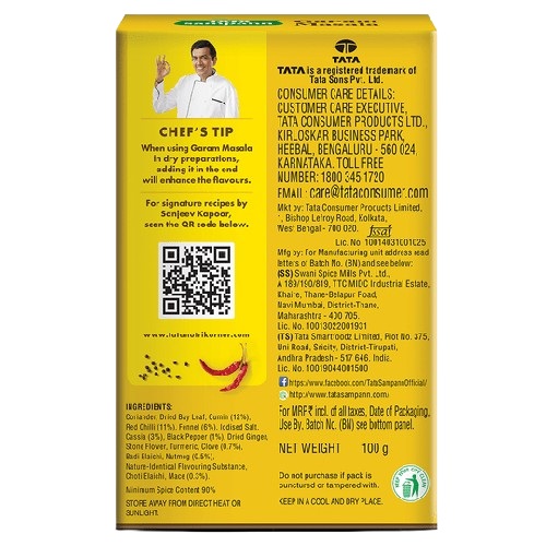 Tata Sampann Selective Pre-Mix Garam Masala / Curry Powder - 100 g