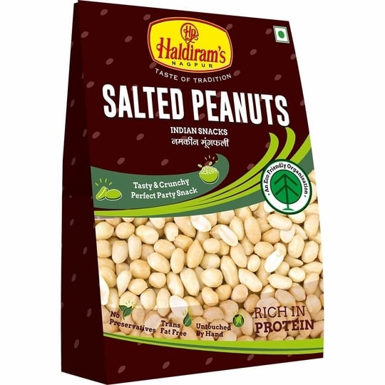 Haldiram Salted Peanuts / Foul Sudani / Sudanese Bean Crunchy & Savory Indian Snack | - 200 g