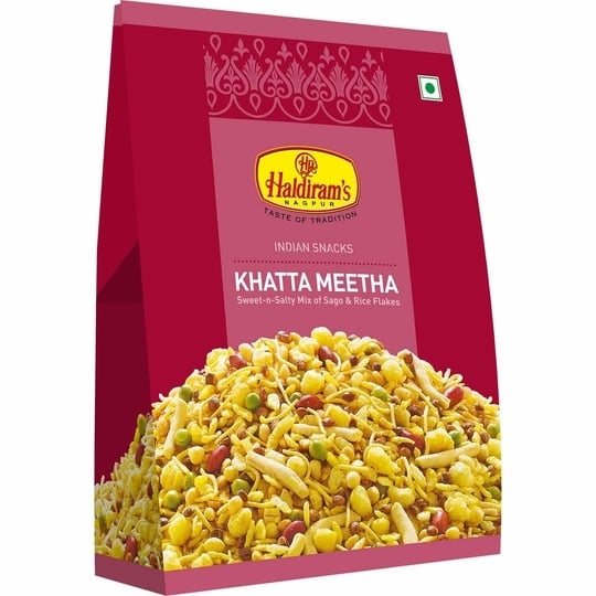 Haldiram Khatta Meetha / Indian Sweet Sour Spicy Tangy Chatpata Namkeen Snack Mix / - 200 g