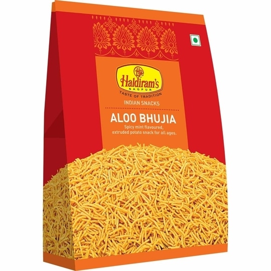 Haldiram Aloo Bhujia / Spicy & Crispy Indian Snack | Premium Namkeen for Anytime Snacking - 200 g
