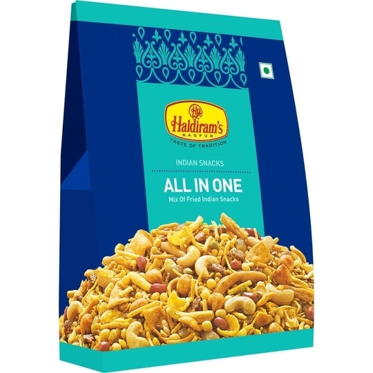 Haldiram All In One / Mixed Namkeen & Savory Snack | Crispy & Flavorful Indian Farsan - 200 g