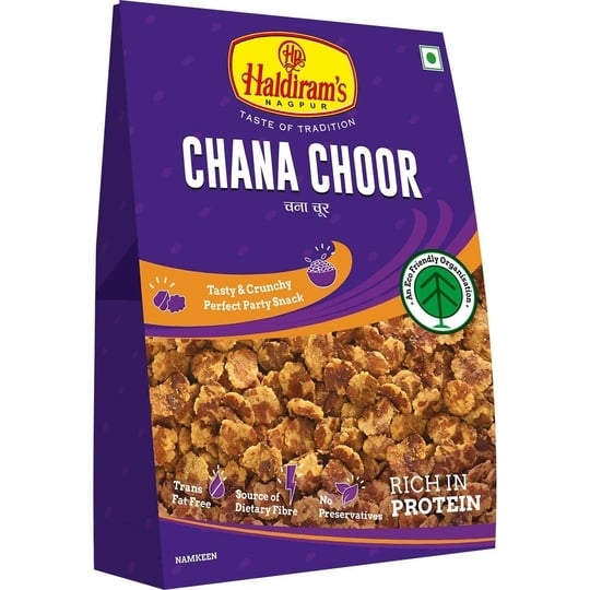 Haldiram Chana Choor / Rollded Gram / Chana Chor / Spicy Flattened Chickpeas Snack / - 200 g