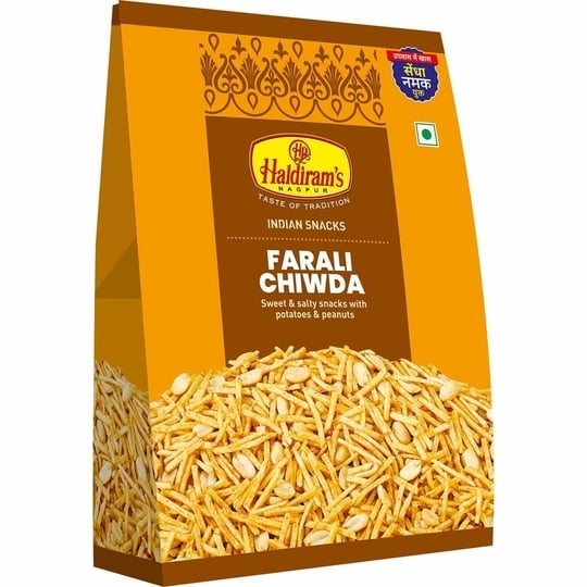 Haldiram Farali Chiwda | Special Festival Snack Mix | Crispy & Savory Indian Namkeen | Perfect Tea-Time Munchies - 200 g