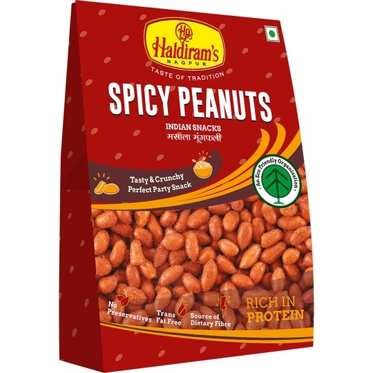 Haldiram Spicy Peanuts | Spicy Masala Crunchy & Flavorful Indian Snack | - 200 g