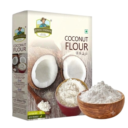 Jewel Farme Dry Fruits Coconut Flour / Daqeeq Jawz Al-Hind / Mabshoor Jawz Al-Hind - Flour / Atta - 500 g