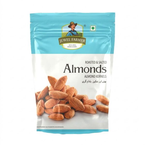 Jewel Farme Dry Fruits Roasted & Salted Almonds Kernels - 200 g