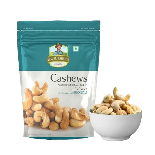 Jewel Farme Dry Fruits Roasted & Salted Cashews / Kaju / Cashews Nuts / Cashews Kernels / Kashio - 500 g
