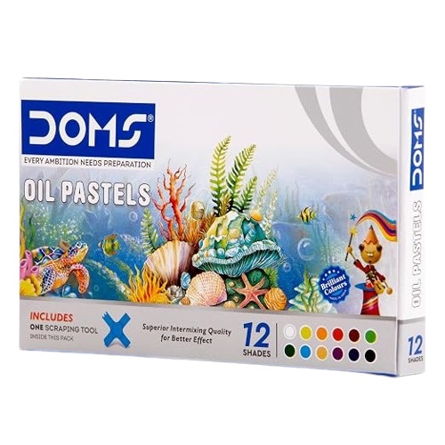 DOMS Oil Pastels 12 Shades - 1 Box Of 12 Colours Each