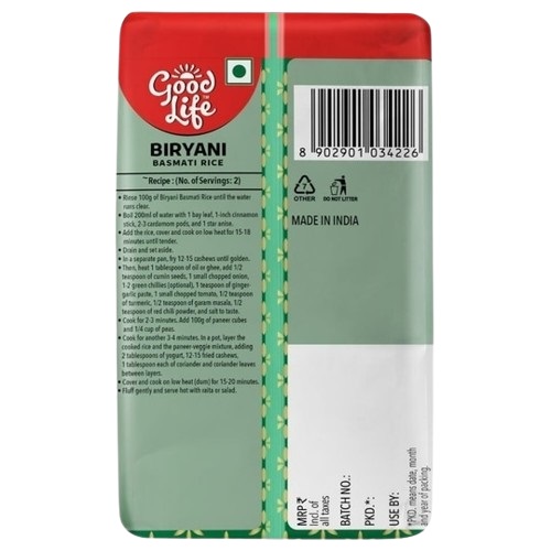 Good Life Biryani Basmati Rice - 1 kg