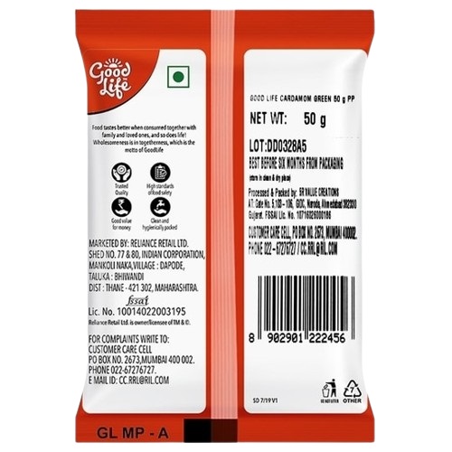 Good Life Dried Whole Spices Cardamom / Elaichi - Green / Small - 50 g