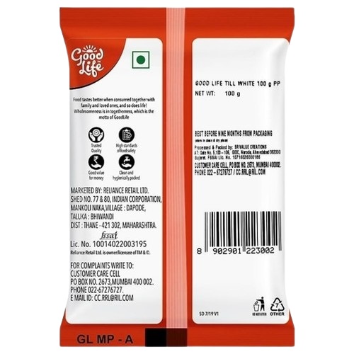 Good Life Dried Whole Spices White Sesame Seeds / Til / Till - 100 g