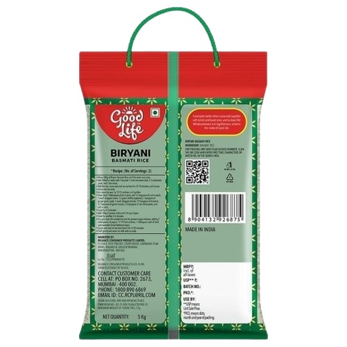 Good Life Biryani Basmati Rice - 5 kg