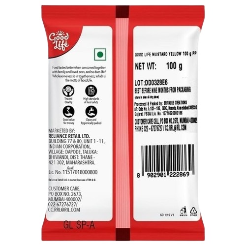 Good Life Dried Whole Spices Yellow Mustard Seeds / Pili Sarso - 100 g