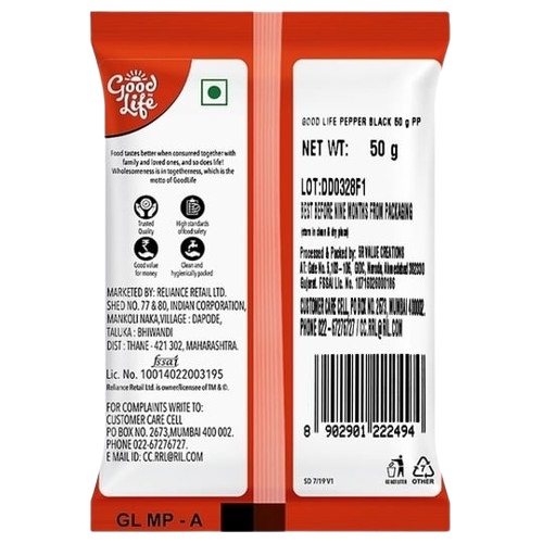 Good Life Dried Whole Spices Black Pepper Seeds - 50 g