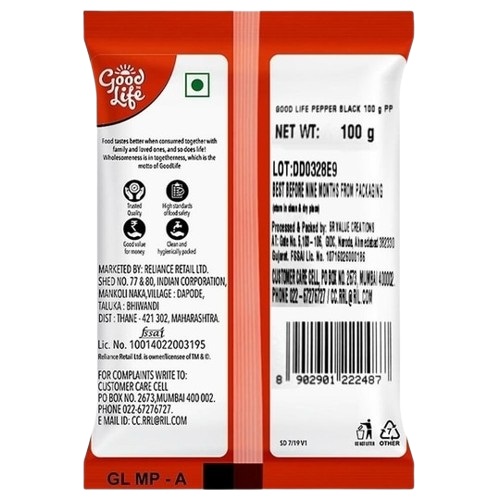Good Life Dried Whole Spices Black Pepper Seeds - 100 g