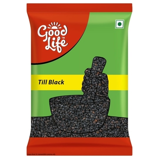 Good Life Dried Whole Spices Black Sesame Seeds / Til / Till - 100 g
