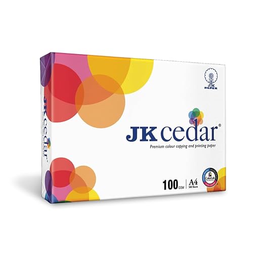JK Cedar Copier Paper / A4 Printing Papers /  Thickness - 100 GSM - 1 Piece of 500 Sheets